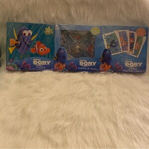 Finding Dory Three‎ Pack Puzzle Card Game & Popper Jr Game New In Package